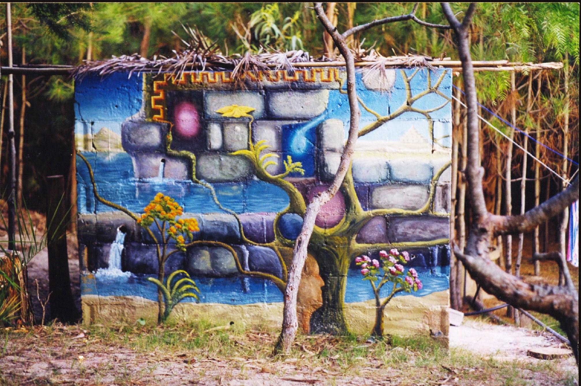 Mural en futuro templo .1999.URUGUAY. 3X 2,5 mts.